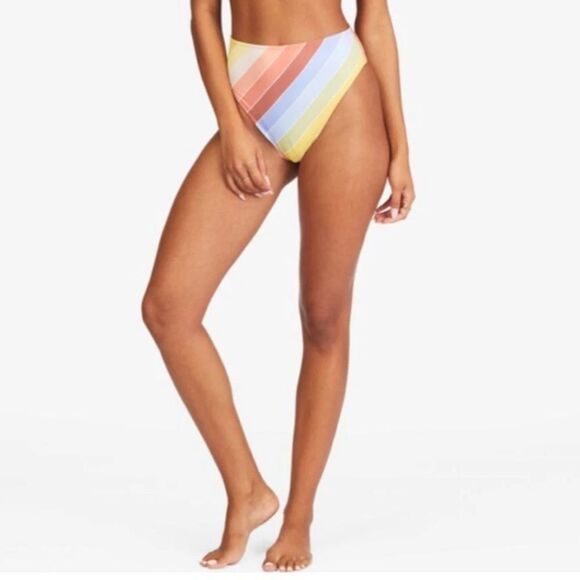 Billabong Bikini Set Brighter Daze Slide Triangle Top & Rise Bottoms Size M NWT - Picture 4 of 10